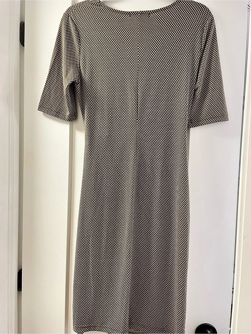 Banana Republic Geometric Midi Dress Brown & Pink Size Small Like New - Picture 4 of 5